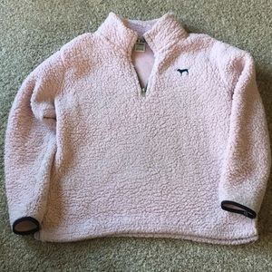 PINK boyfriend Sherpa 1/2 zip